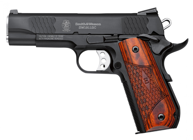 Smith & Wesson SW1911 E Series Round Butt 45 ACP Pistol Black Finish Smith & Wesson SW1911 E Series Round Butt 45 ACP Pistol Black Finish