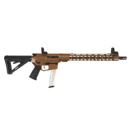 PSA Custom PX-9 9MM 16" Nitride 15" MLOK PCC Rifle w/ 3.5 lb Flat FCG - Coyote