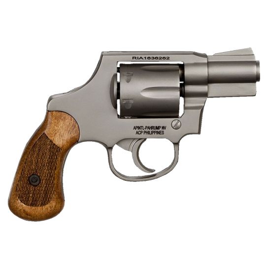 Rock Island M206 Spurless 38 Special Full Shroud 6 Round Revolver, Matte Nickel - 51289 Rock Island M206 Spurless 38 Special Full Shroud 6 Round Revolver
