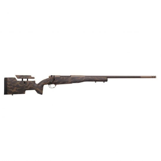 Weatherby Mark V Accumark Elite .257 Weatherby Mag Bolt Action RH Rifle, Brown Sponge Pattern Accent - MAE01N257WR8B Weatherby Mark V Accumark Elite .257 Weatherby Mag Bolt Action RH Rifle