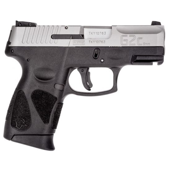 Taurus G2C 9mm Pistol, Black & Stainless Steel - 1-G2C939-12 Taurus G2C 9mm Pistol