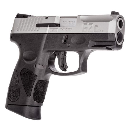 Taurus G2C 9mm Pistol, Black & Stainless Steel - 1-G2C939-12 Black & Stainless Steel - 1-G2C939-12