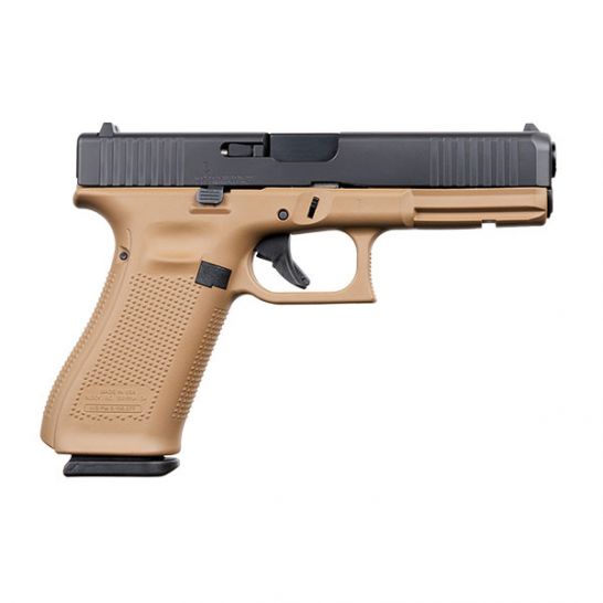 Glock 17 Gen 5 FS 9mm Pistol, DDE/Black - ACG-57014 Glock 17 Gen 5 FS 9mm Pistol
