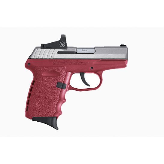 SCCY CPX-2RD 9mm Pistol, Crimson/Stainless - CPX-2TTCRRD SCCY CPX-2RD 9mm Pistol