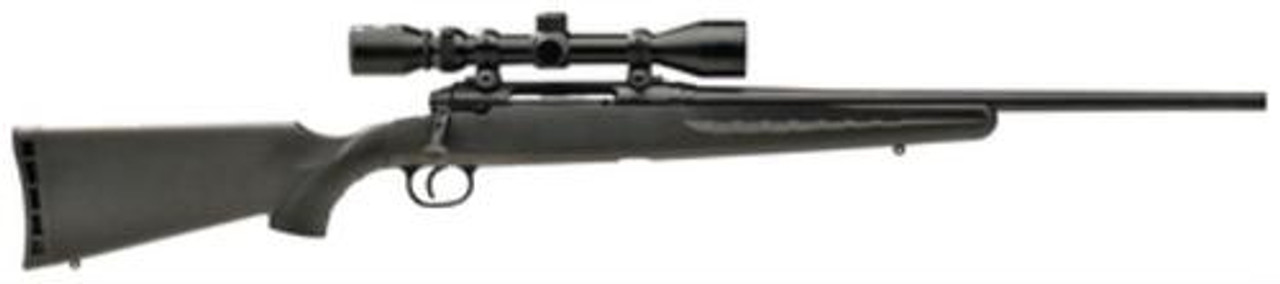 Savage Axis XP .270 Winchester 22" Barrel Matte Black Synthetic Stock 4 Rounds Includes 3-9X40mm Riflescope Mounted Savage Axis XP .270 Winchester 22" Barrel Matte Black Synthetic Stock 4 Rounds Includes 3-9X40mm Riflescope Mounted