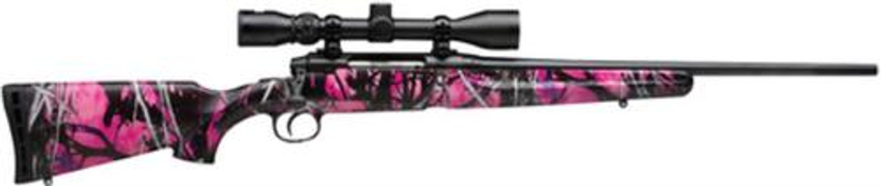 Savage Arms Axis XP Youth Package .223 Remington 20" Barrel Matte Black Synthetic Stock Muddy Girl Camouflage Finish 4rds Includes 3-9x40mm Riflescope Mounted Savage Arms Axis XP Youth Package .223 Remington 20" Barrel Matte Black Synthetic Stock Muddy Girl Camouflage Finish 4rds Includes 3-9x40mm Riflescope Mounted