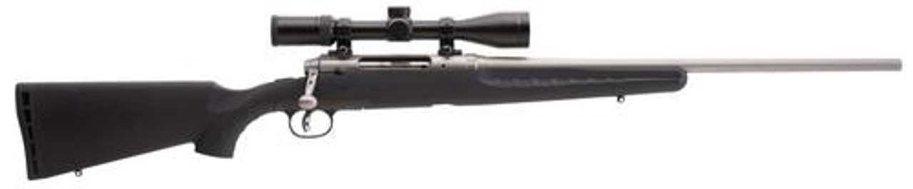 Savage Axis II 223 Remington, With 3X9X40 Scope, 22" Barrel, Stainless Steel, 4+1, Synthetic Black Savage Axis II 223 Remington, With 3X9X40 Scope, 22" Barrel, Stainless Steel, 4+1, Synthetic Black