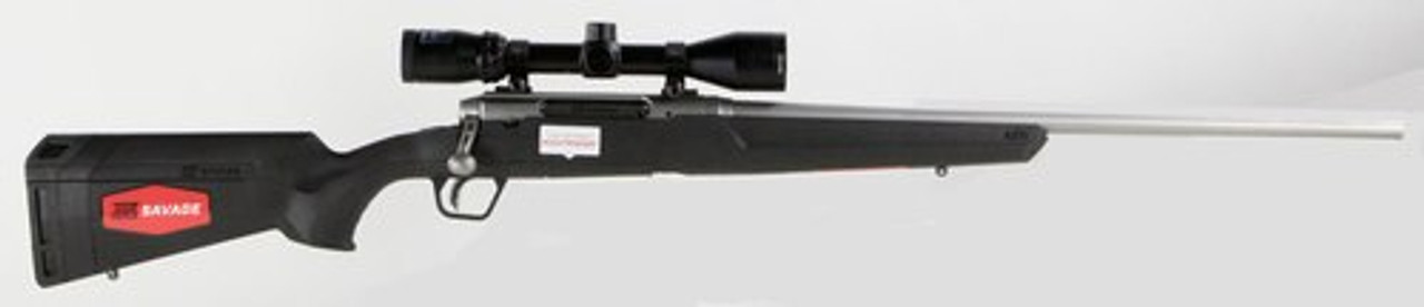 Savage Axis II XP 243 Winchester, With 3X9X40 Scope, 22" Barrel, Stainless Steel,, Synthetic, Black, 4 rd Savage Axis II XP 243 Winchester, With 3X9X40 Scope, 22" Barrel, Stainless Steel,, Synthetic, Black, 4 rd