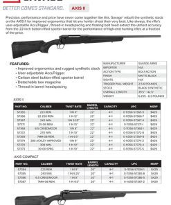 Savage AXIS II Compact 243 Win 20" Barrel, Black, 4rd Synthetic Stock Black, 4rd