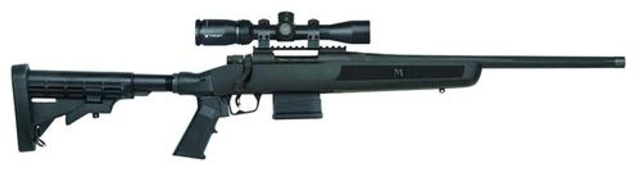 Mossberg MVP Flex Bolt 308 Win/7.62mm 18.5" Barrel, 6-Position Black Stock Blued, 10rd Mossberg MVP Flex Bolt 308 Win/7.62mm 18.5" Barrel, 6-Position Black Stock Blued, 10rd
