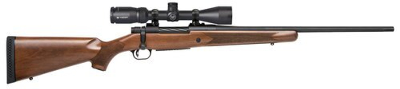 Mossberg Patriot .22-250 Rem, 22" Barrel, 3-9x40mm Vortex Crossfire II, Walnut Stock, Blued, 5rd Mossberg Patriot .22-250 Rem, 22" Barrel, 3-9x40mm Vortex Crossfire II, Walnut Stock, Blued, 5rd