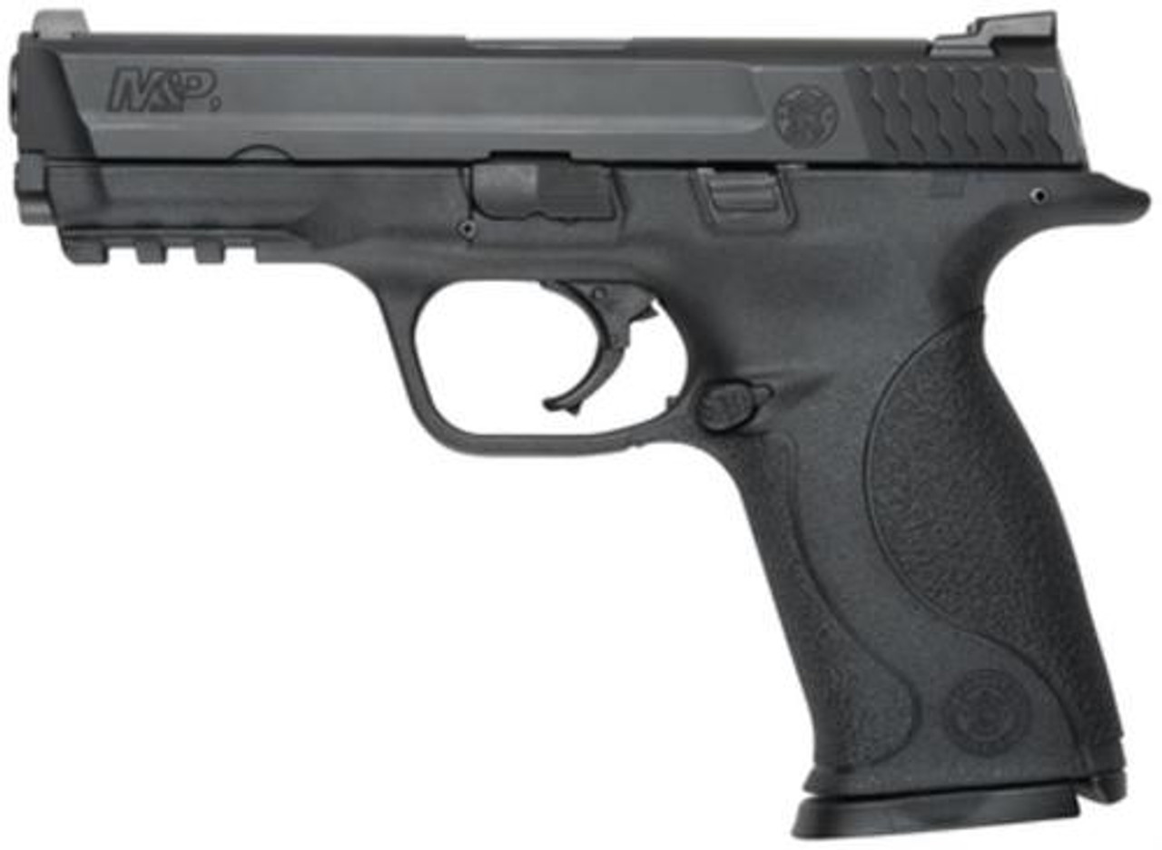 Smith & Wesson, M&P, Full Size, 9mm, 4.25" Barrel, Polymer Frame, Black, Low Profile Carry Sights, 10Rd, 2 Magazines, Tac Rail, No Internal Lock, Magazine Disconnect Smith & Wesson, M&P, Full Size, 9mm, 4.25" Barrel, Polymer Frame, Black, Low Profile Carry Sights, 10Rd, 2 Magazines, Tac Rail, No Internal Lock, Magazine Disconnect