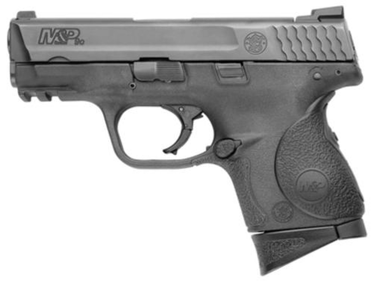 Smith & Wesson M&P Compact, Crimson Trace Laser Grips 9MM 3.5" Barrel Melonite Finish 12 Rnd Mags Smith & Wesson M&P Compact, Crimson Trace Laser Grips 9MM 3.5" Barrel Melonite Finish 12 Rnd Mags