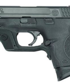 Smith & Wesson, M&P, Compact Frame, Striker Fired, 9mm, 3.5" Barrel, Polymer Frame, Black, No Thumb Safety, 12Rd, 2 Mags, Fixed Sights, Crimson Trace Laser Guard- Green