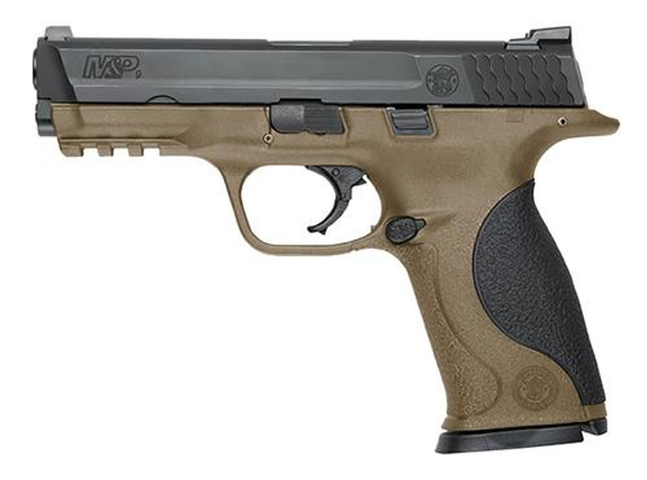 Smith & Wesson M&P 9 Double 9mm 4.3" Barrel, Black Polymer Grips Flat Dark Earth, 17rd Smith & Wesson M&P 9 Double 9mm 4.3" Barrel, Black Polymer Grips Flat Dark Earth, 17rd