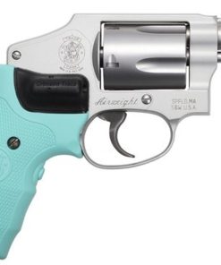 Smith & Wesson 642, .38 Special +P, 1.875", 5rd, Robin Egg Blue Crimson Trace Lasergrip, Stainless Cyclinder