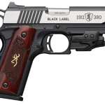 Browning 1911 Black Label Crimson Trace Laser 380 ACP, 3-Dot Sight, 3 5/8" Barrel