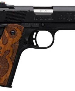 Browning 1911 Black Label, .22 LR, 4.25", 10rd, Brown Stipled Grips, Black