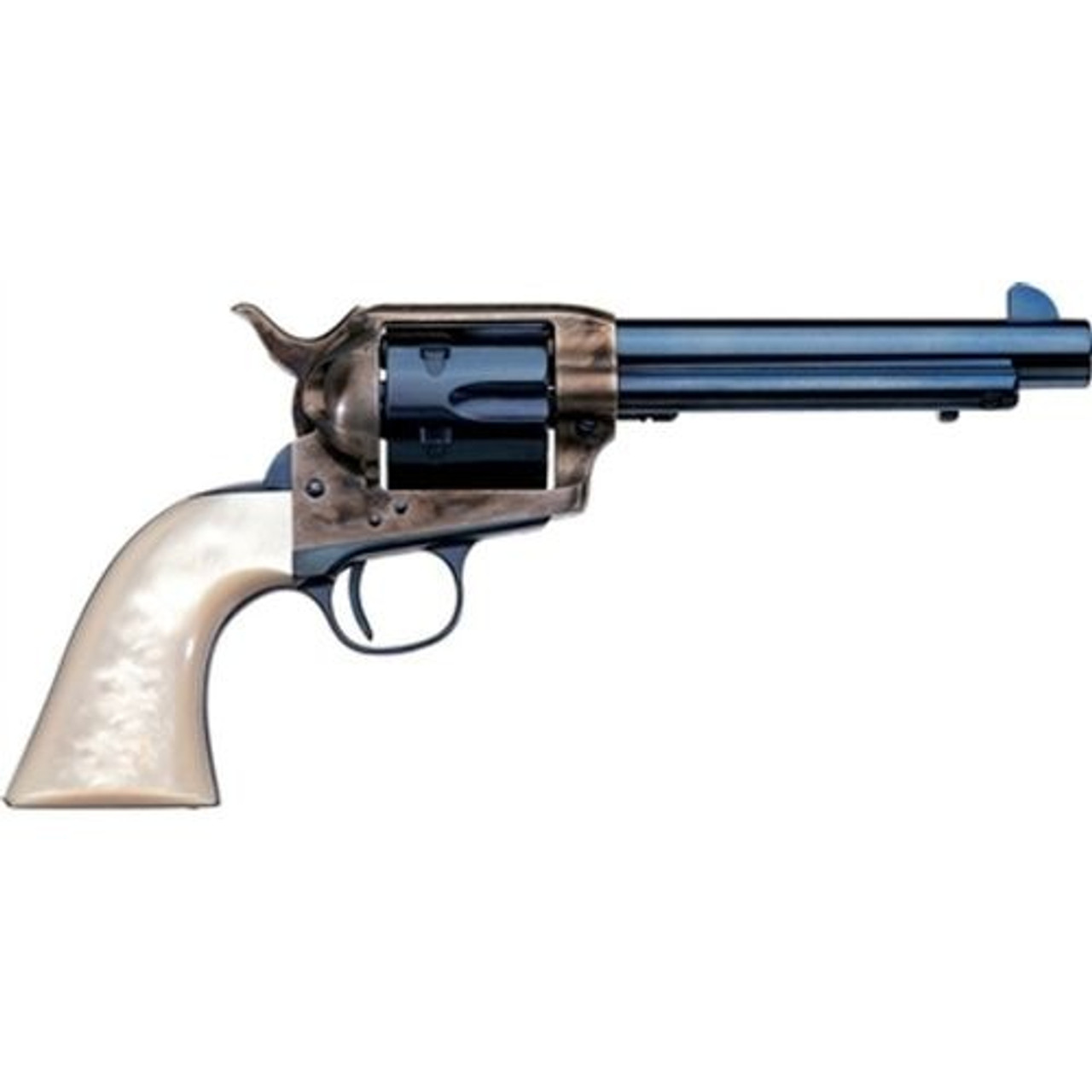 Uberti 1873 Cattleman Frisco, .45 Colt, 4.75", 6rd, Pearl Grips, Charcoal Blue Uberti 1873 Cattleman Frisco, .45 Colt, 4.75", 6rd, Pearl Grips, Charcoal Blue