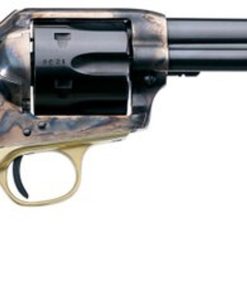 Uberti 1873 Cattleman Brass, .22 LR, 5.5", 6rd, Walnut Grips, Case-Hardened
