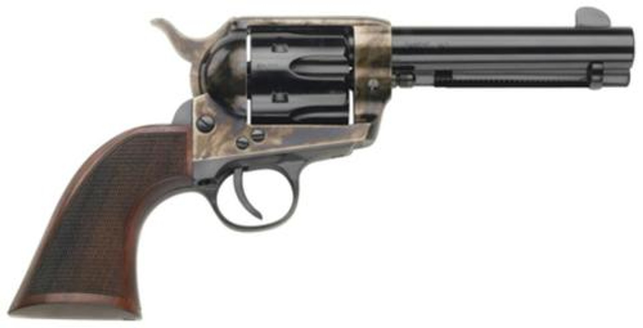 Traditions Black Powder Frontier 1873 Single Action Revolver .357 Magnum 4.75" Barrel Case Hardened Finish Checkered Walnut Grip Traditions Black Powder Frontier 1873 Single Action Revolver .357 Magnum 4.75" Barrel Case Hardened Finish Checkered Walnut Grip