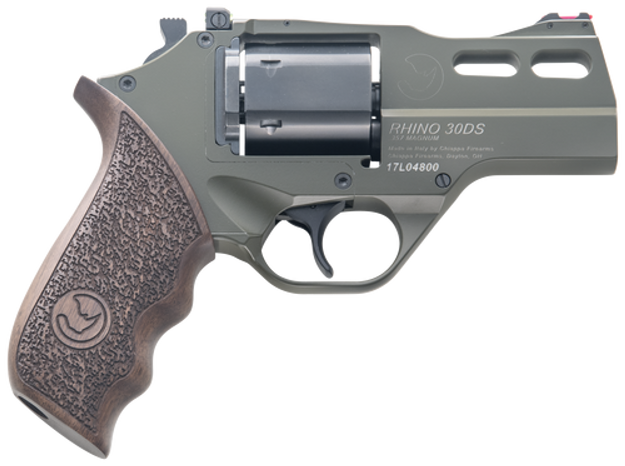 Chiappa Rhino 30SAR, CA Legal, .357 Mag, 3", 6rd, SAA, Walnut, OD Green Chiappa Rhino 30SAR, CA Legal, .357 Mag, 3", 6rd, SAA, Walnut, OD Green
