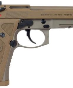 Beretta M9A3, Semi-Automatic Pistol, Full Size, 9mm, 4.9" Threaded Barrel, Alloy Frame, Flat Dark Earth Finish, Vertec-Style Thin Grip, 3-Slot Picatinny Rail, Decocker, Tritium Night Sights, 2 Magazines, 17 Rounds