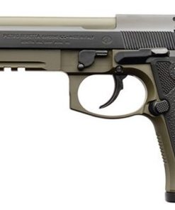 Beretta M9A3 9mm, 5.1" Barrel, Black Slide, Green Frame, 10rd