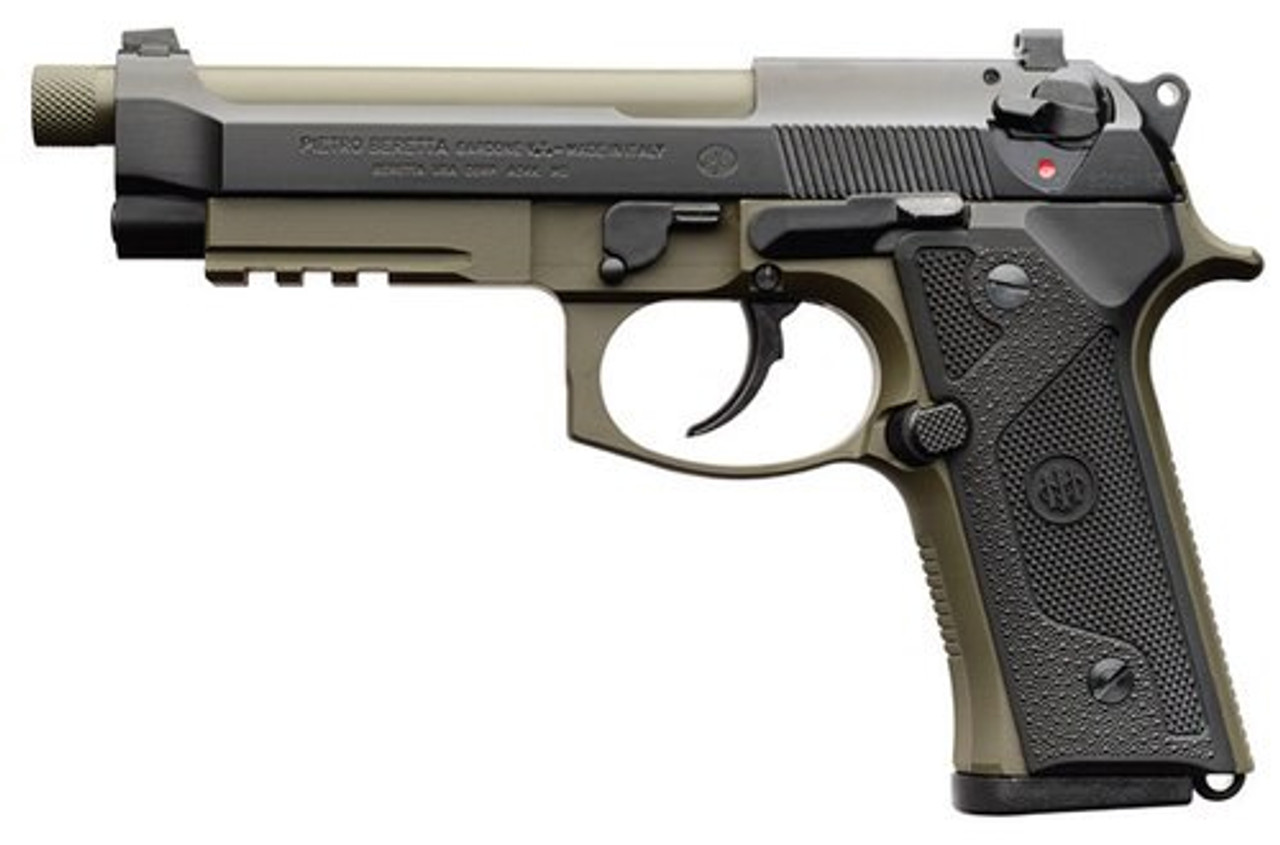 Beretta M9A3 9mm, 5.1" Barrel, Black Slide, Green Frame, 10rd Beretta M9A3 9mm, 5.1" Barrel, Black Slide, Green Frame, 10rd