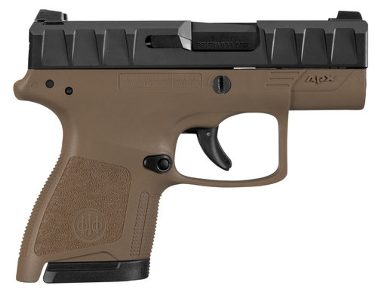 Beretta APX Carry 9mm, 3.07" Barrel, Black Slide, Flat Dark Earth, 6rd / 8rd Beretta APX Carry 9mm, 3.07" Barrel, Black Slide, Flat Dark Earth, 6rd / 8rd