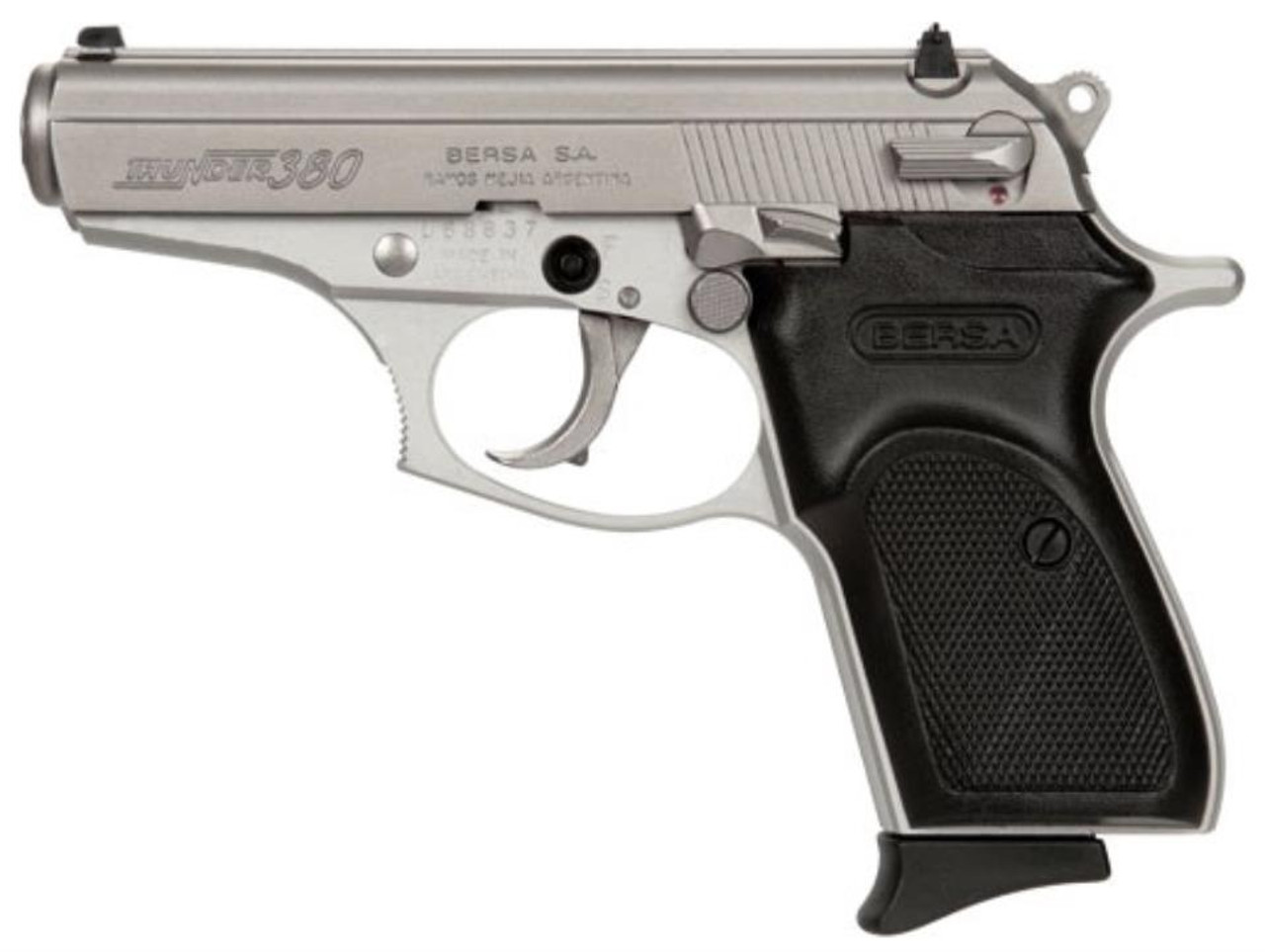 Bersa Thunder .380 ACP, 3.5" Barrel, Nickel, Lite, 8rd, DA Bersa Thunder .380 ACP, 3.5" Barrel, Nickel, Lite, 8rd, DA