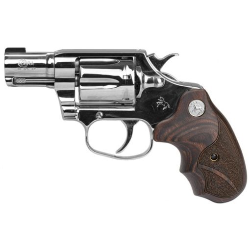 Buy Colt Bright Cobra 38 Special +P, 2" Barrel, Stainless Steel, Walnut Medallion Grips, Right Hand, Brass Bead Front Sight, 6rd