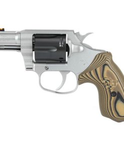 Colt Cobra 38 Special, 2" Barrel, SS, Black DLC Cylinder, Fiber Optic Sights, VZ Hyena Brown Grips, 6rd