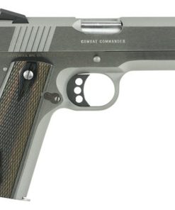 Colt Combat Commander, 45 ACP, 4.25" Barrel, 8rd, G10 Black Cherry Grips, Stainless Steel