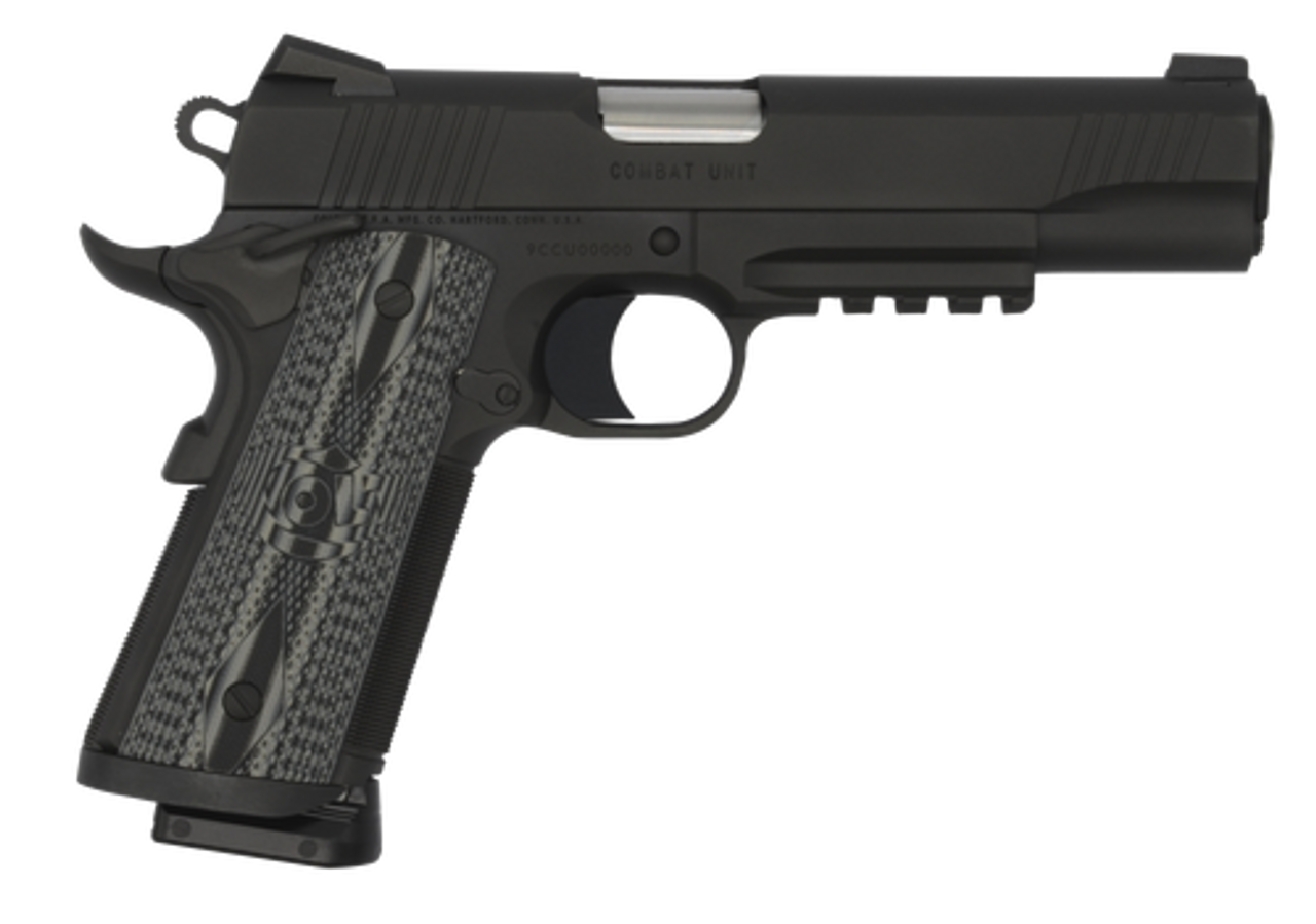 Colt CCU Rail 9mm, Gray G10 Grips, Novak Sights, Black DLC, 8rd Colt CCU Rail 9mm, Gray G10 Grips, Novak Sights, Black DLC, 8rd