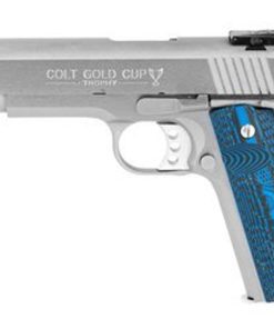 Colt Gold Cup Lite 1911 45 ACP, 5" Barrel, SS Brushed Finish, G10 Grips, 8Rd, Fiber Optic Front Sight
