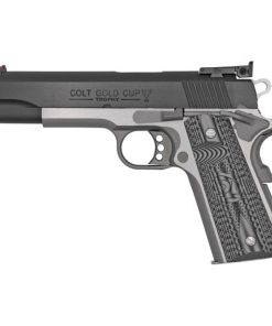 Colt Gold Cup Lite 1911 38 Super, 5" Barrel, SS Frame, G10 Grips, Beavertail Fiber Optic Fron Site, 9rd Mag