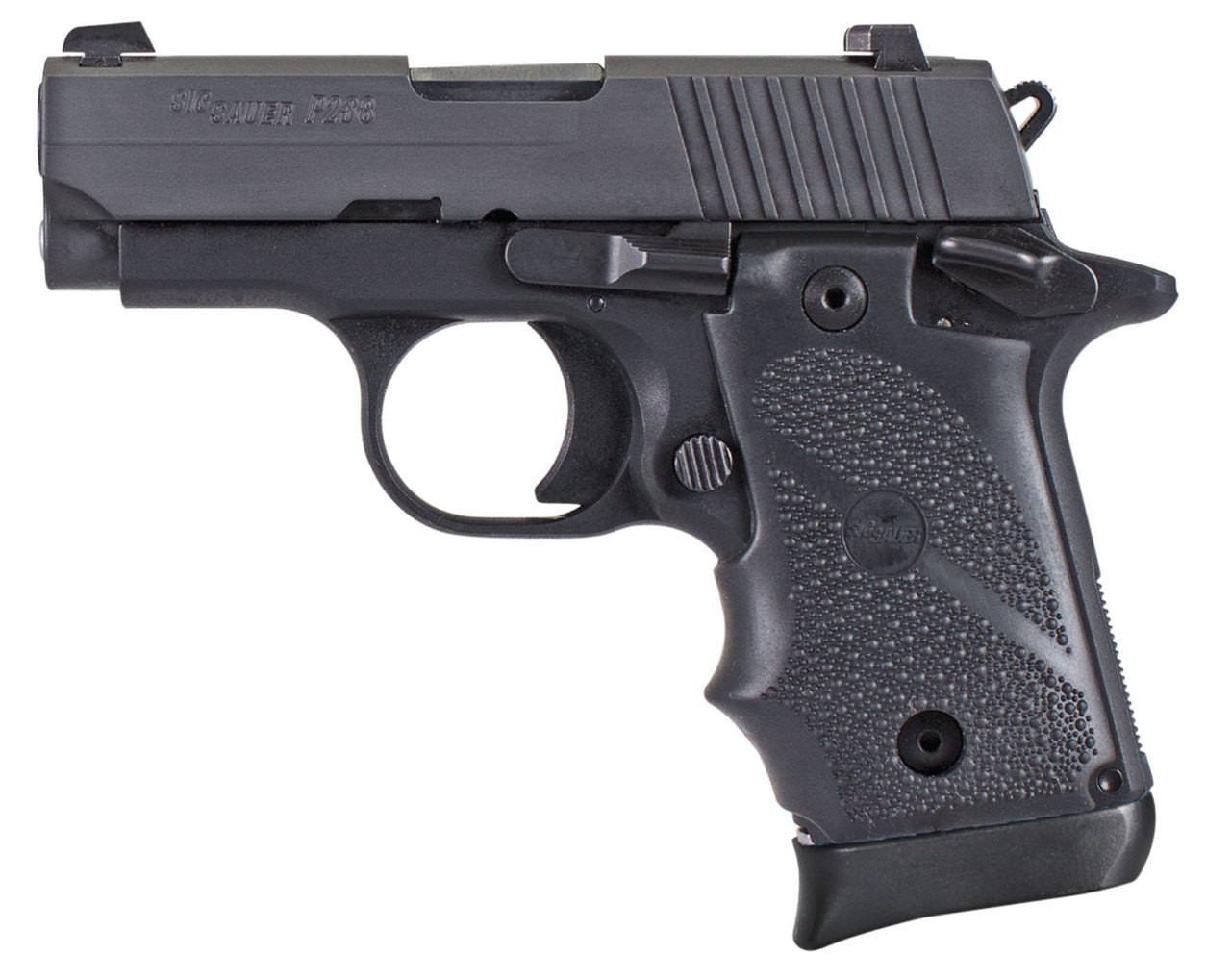 Sig P238, 380 ACP, 2.7In, Nitron, Blk, Sao, Siglite, BLK Rubber Grip, (1) 7RD Steel MAG Sig P238, 380 ACP, 2.7In, Nitron, Blk, Sao, Siglite, BLK Rubber Grip, (1) 7RD Steel MAG