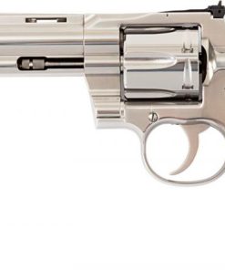 Colt Python 357 Mag, 6" Barrel, Stainless Finish & Frame, Walnut Grips Red Ramp Front/Adjustable Rear, 6rd