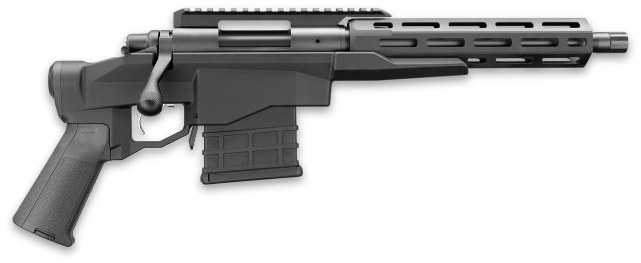 Remington 700-CP, Bolt, 308 Winchester, 12.5" Barrel, Alloy, Black, 10Rd, Threaded, M-Lok, Thumb Safety, Pistol Brace Included Remington 700-CP, Bolt, 308 Winchester, 12.5" Barrel, Alloy, Black, 10Rd, Threaded, M-Lok, Thumb Safety, Pistol Brace Included