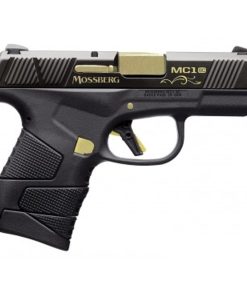 Mossberg MC1sc Centennial 9mm, 3.4" Barrel W/24kt Plating, Black DLC, 6rd/7rd
