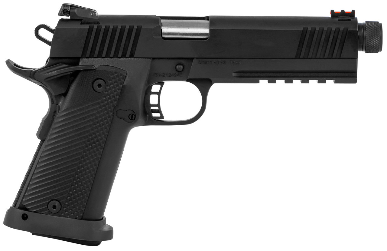 Rock Island Armory 1911 Tac Ultra 10mm, 5.5" Threaded Barrel, Fiber Optic, Black, 16rd Rock Island Armory 1911 Tac Ultra 10mm, 5.5" Threaded Barrel, Fiber Optic, Black, 16rd