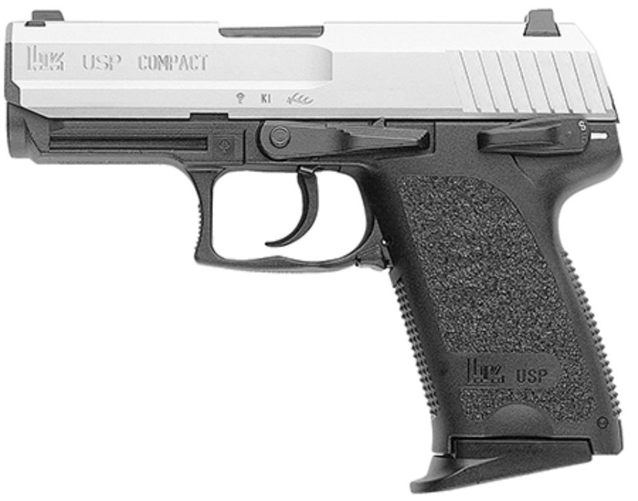 HK USP40 Compact Stainless (V1) DA/SA, safety/decocking lever on left, two 10rd magazines HK USP40 Compact Stainless (V1) DA/SA, safety/decocking lever on left, two 10rd magazines