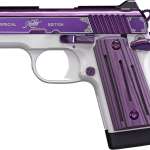 Kimber Micro 9 Amethyst 9mm, 3" Barrel, Purple PVD W/Engraving, Purple G10, 7rd