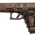 Glock 19 Gen 4 9mm, TRUMP Custom, 4" Threaded Barrel, Burnt Bronze W/ Engraving, 15rd