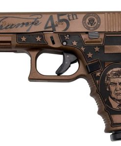 Glock 19 Gen 4 9mm, TRUMP Custom, 4" Threaded Barrel, Burnt Bronze W/ Engraving, 15rd