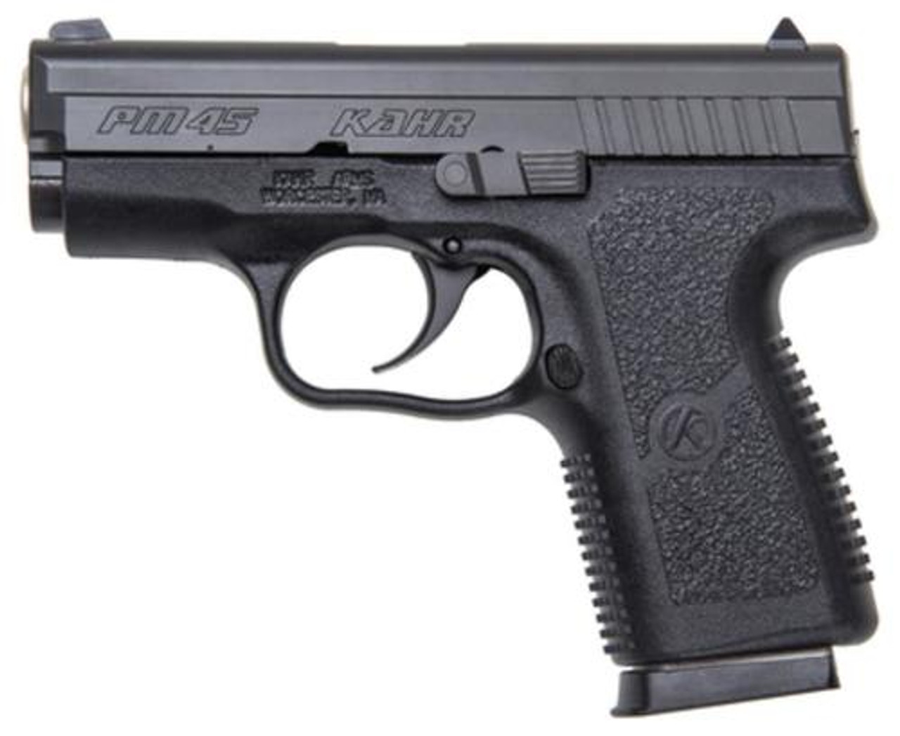 Kahr PM45 Black Poly Frame, 45 ACP, Blackened SS Slide, 3" Barrel Kahr PM45 Black Poly Frame, 45 ACP, Blackened SS Slide, 3" Barrel