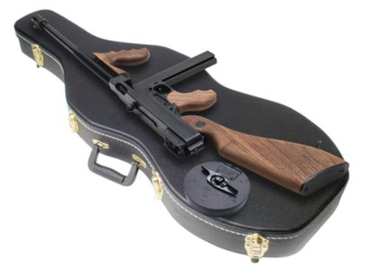 Auto Ordnance Thompson Model 1927A-1 Deluxe 45 ACP Carbine 16.5" Barrel Blue Finish Violin Case Walnut Stock 10rd Auto Ordnance Thompson Model 1927A-1 Deluxe 45 ACP Carbine 16.5" Barrel Blue Finish Violin Case Walnut Stock 10rd