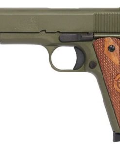 Iver Johnson 1911 A1, 45 ACP, 5", 8rd, Walnut Grips, OD Green