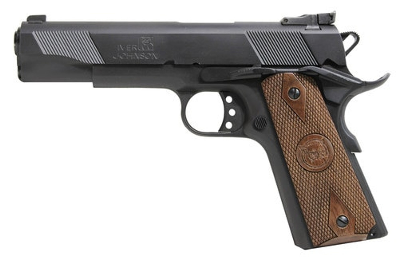 Iver Johnson 1911 A1 Eagle, .45 ACP, 5", 9rd, Walnut Grips, Matte Black Iver Johnson 1911 A1 Eagle, .45 ACP, 5", 9rd, Walnut Grips, Matte Black